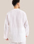 Linen shirt with button down and stand up collar
